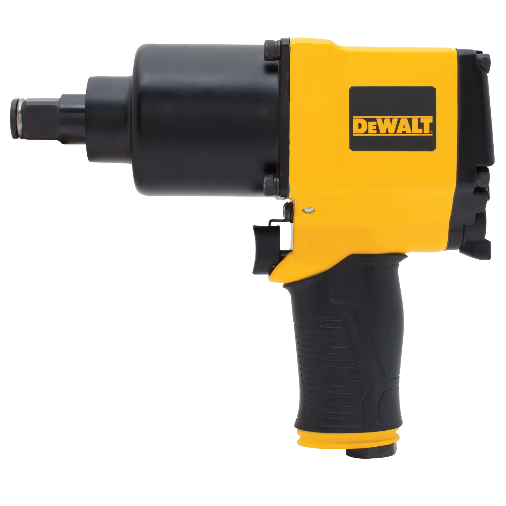 Side view of DEWALT drive impact wrench.