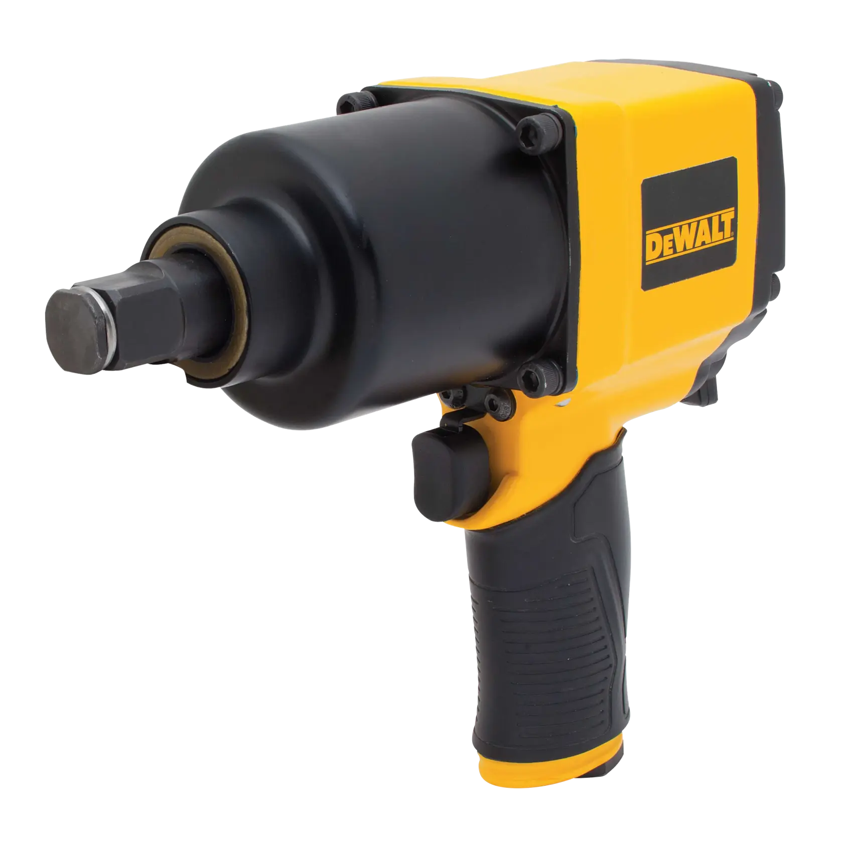Profile of DEWALT drive impact wrench.