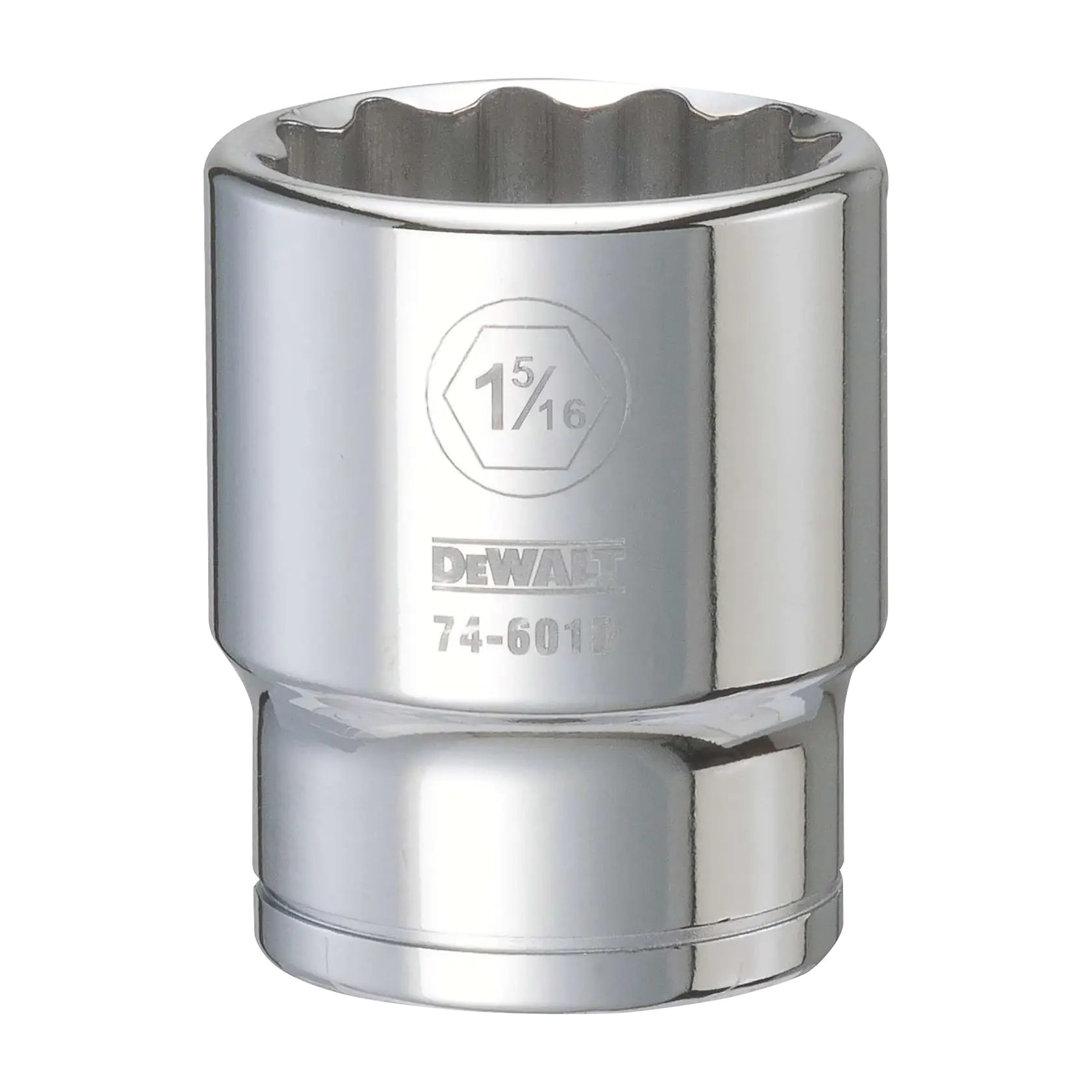 Drive socket 1 and 5 / 16 in socket 3 quarter in drive 12 point vanadium steel polished chrome.
