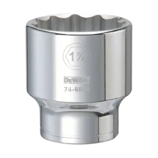 Drive socket 1 and 7 eighths in socket 3 quarter in drive 12 point vanadium steel polished chrome.