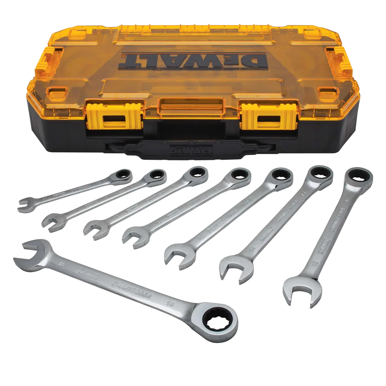 8 Piece Full Polish Ratcheting Combination Metric Wrench Set