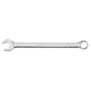 Combination wrench Sae 1 and 1 eighths in head 15 and 9 / 16 in length 12 point chrome comfort grip handle.