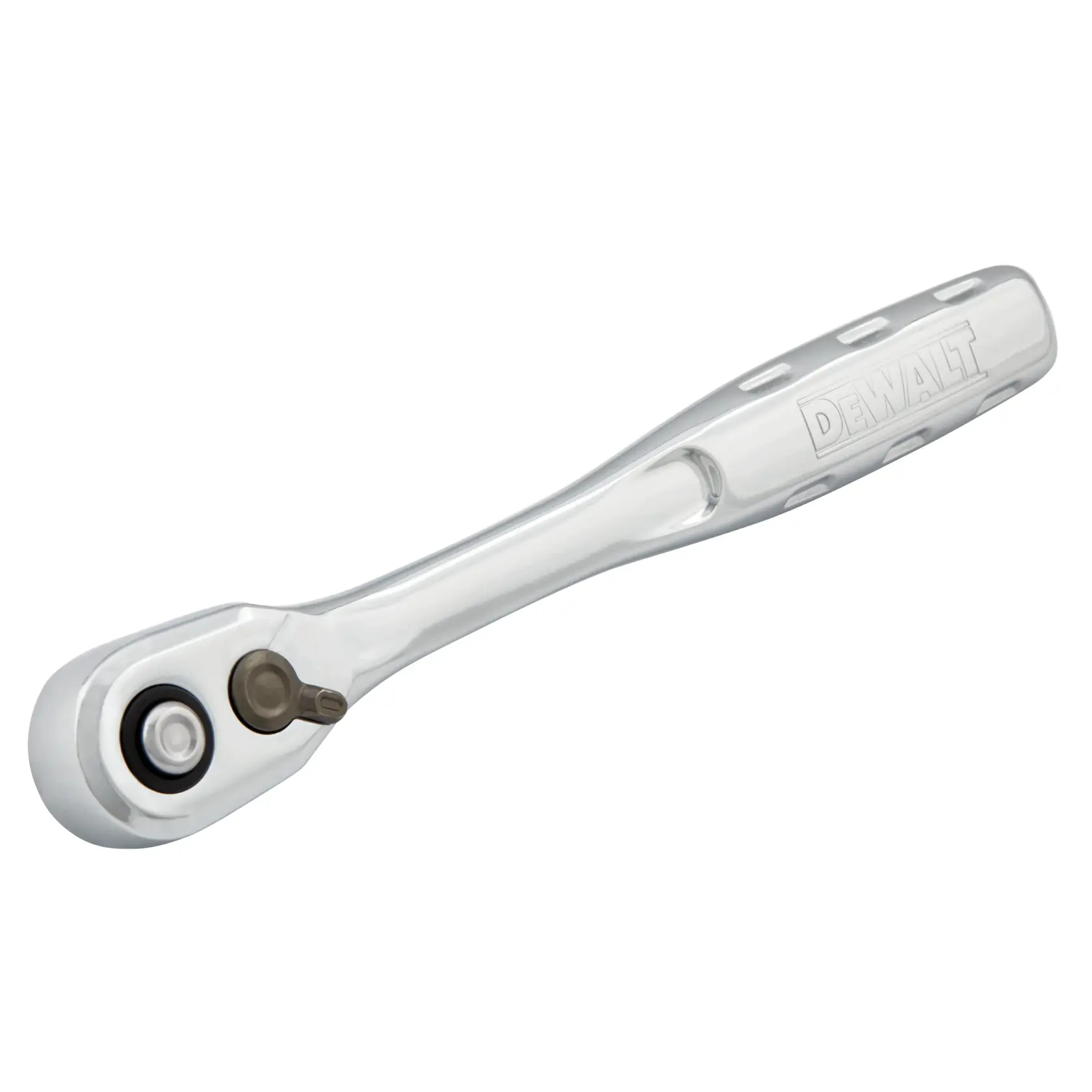 Profile of 3 eighths inch drive quick release ratchet.