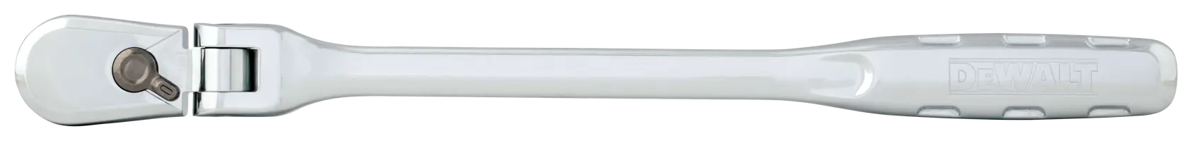 A DEWALT branded metal ratcheting breaker bar tool is shown against a white background.