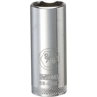 Drive Socket nine sixteenths Inch Socket three eighths Inch Drive 6 -Point Vanadium Steel Polished Chrome.