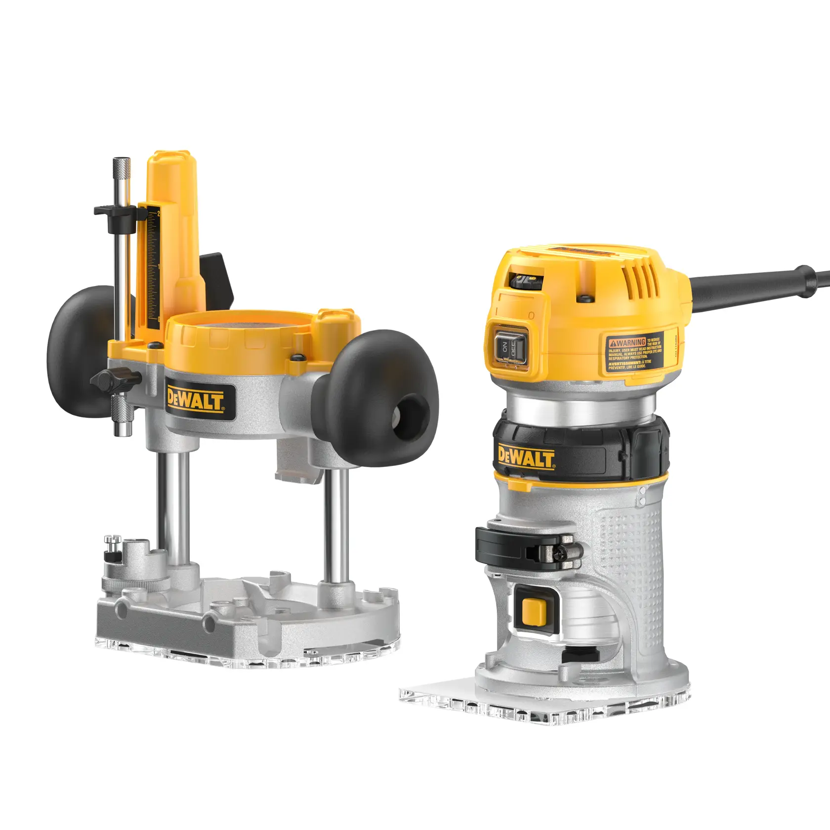 DEWALT® 1-1/4 HP Max Torque Corded Electric Variable Speed Compact Router Combo Kit thumbnail 3