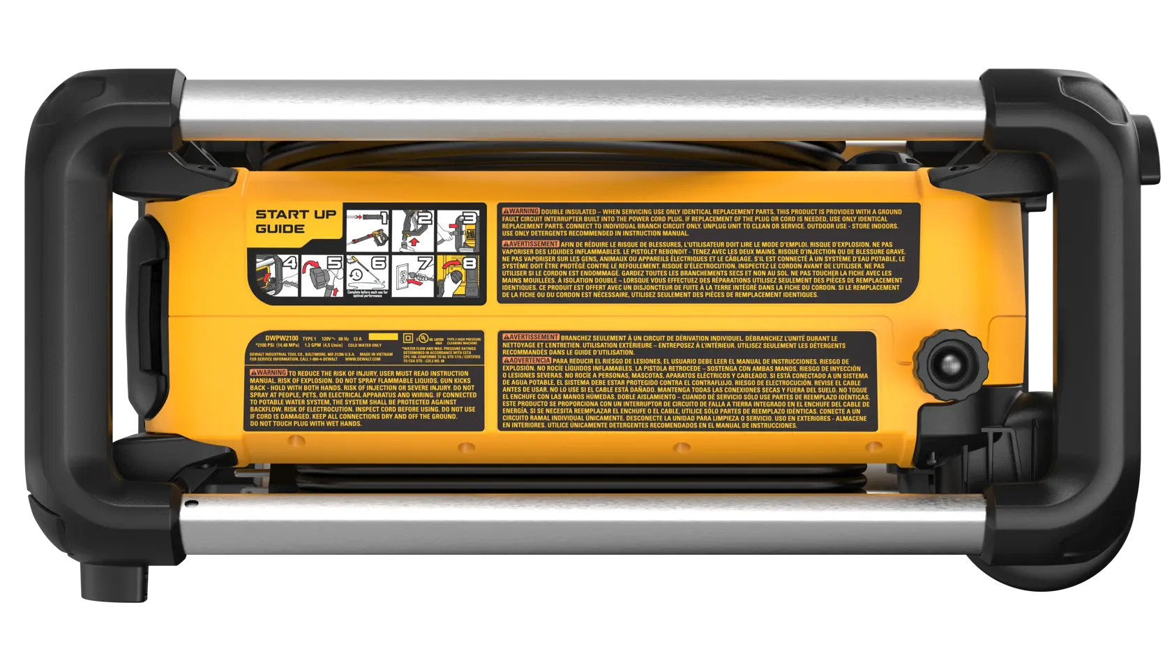 DEWALT® 2100 PSI 1.2 GPM Electric Jobsite Pressure Washer thumbnail 4