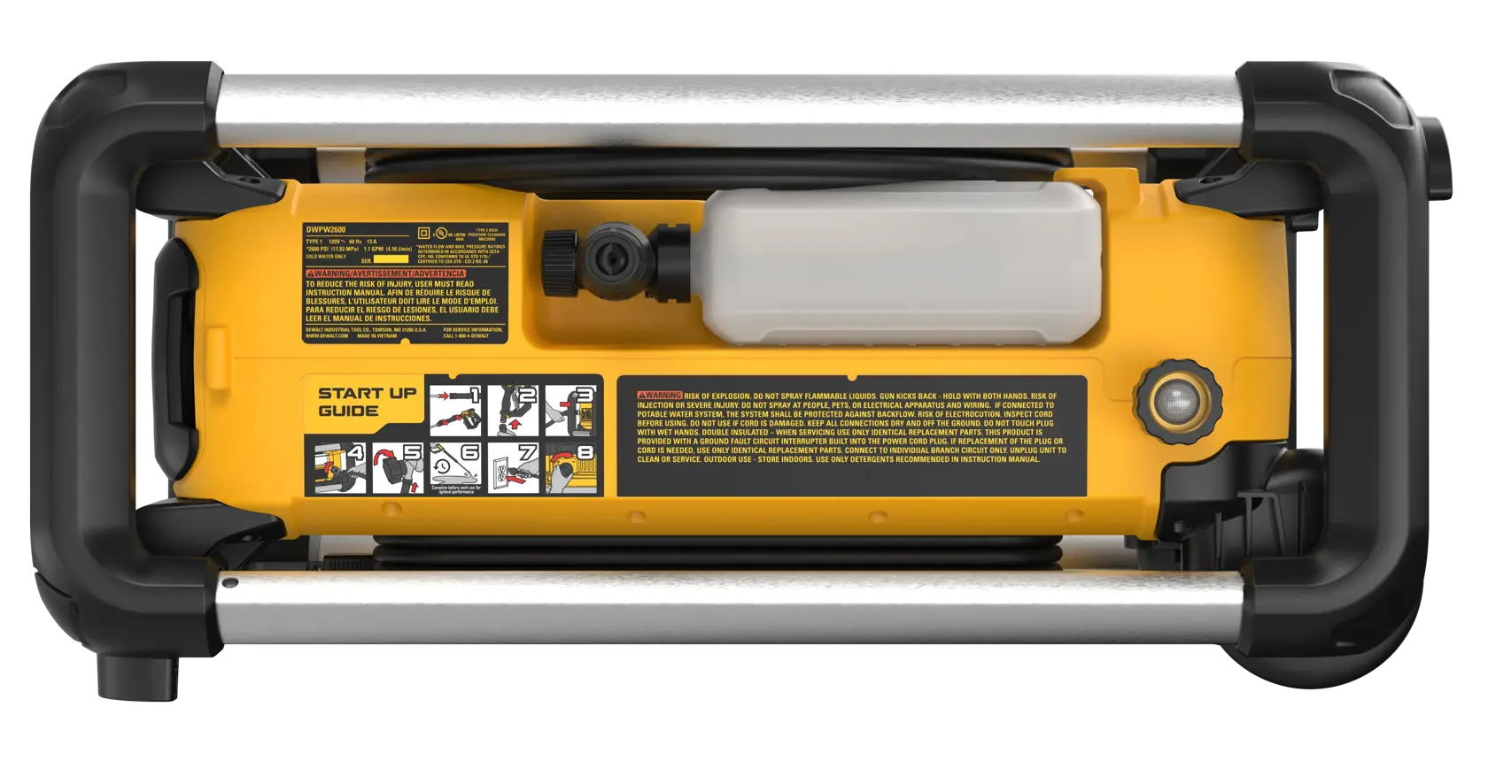 DEWALT® 2600 PSI 1.1 GPM Electric Jobsite Pressure Washer thumbnail 4