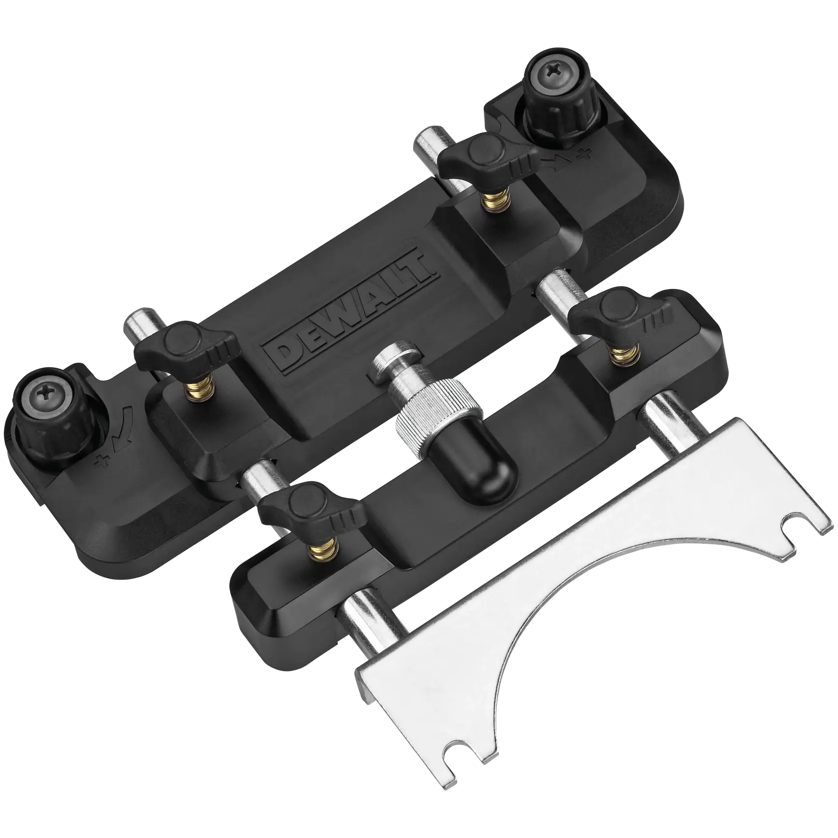Profile of track saw router adapter.
