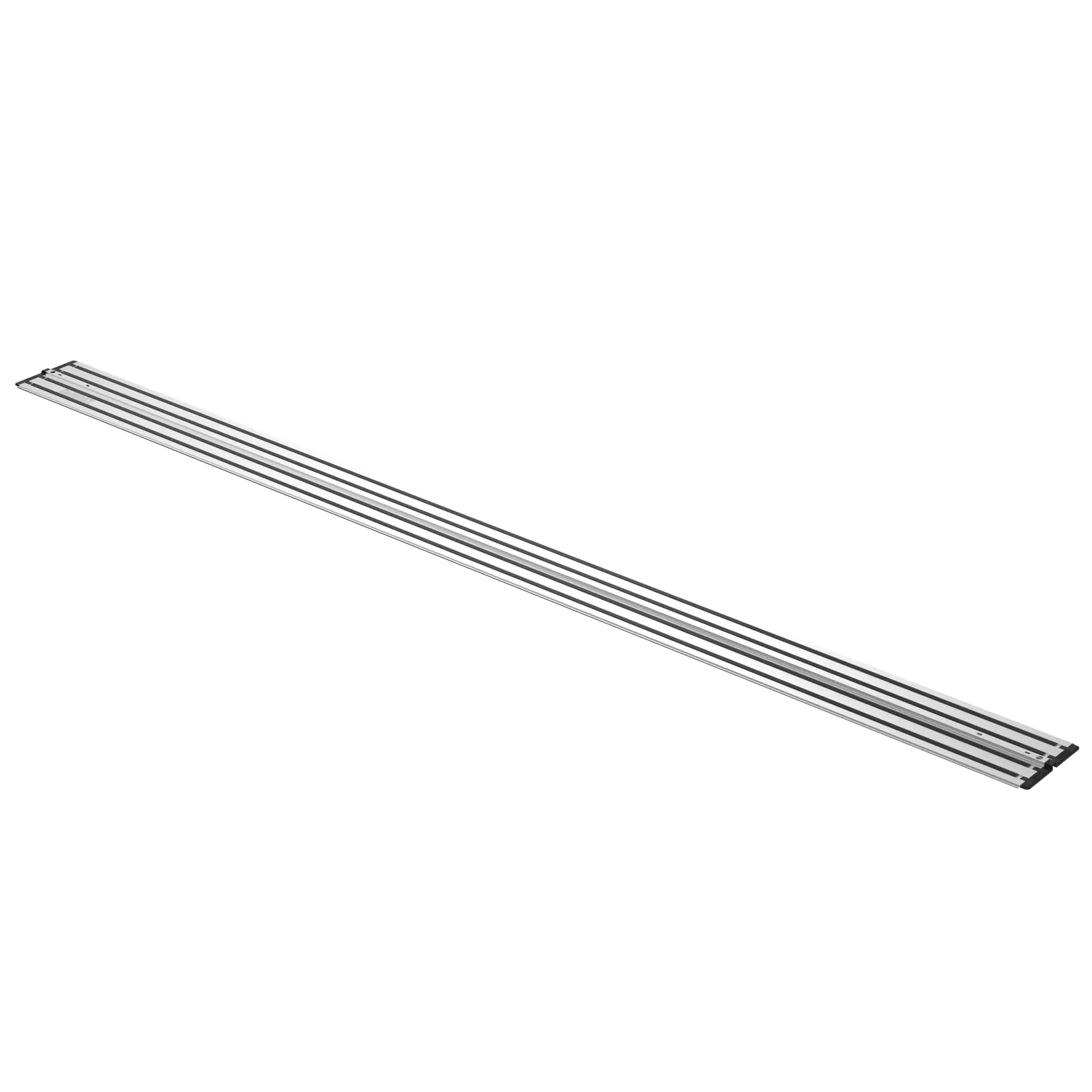 Long metal guide rail for saws, shown isolated on a white background.