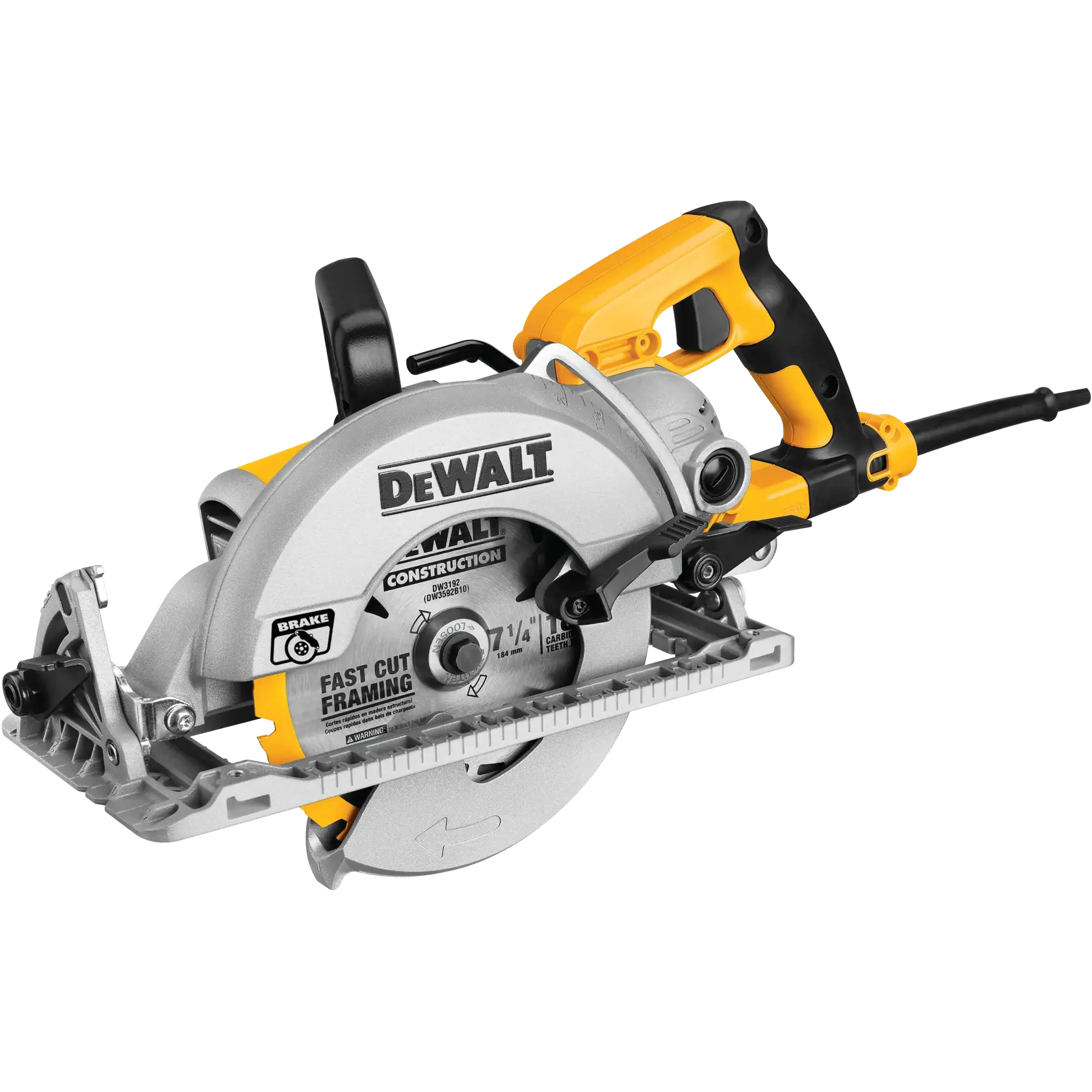 DEWALT® 7-1/4-in. Worm Drive Circular Saw With Electric Brake (Tool Only) thumbnail 8