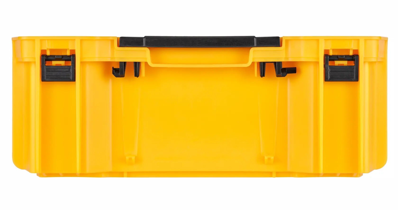 Close up of latches of a tough system deep tool tray.