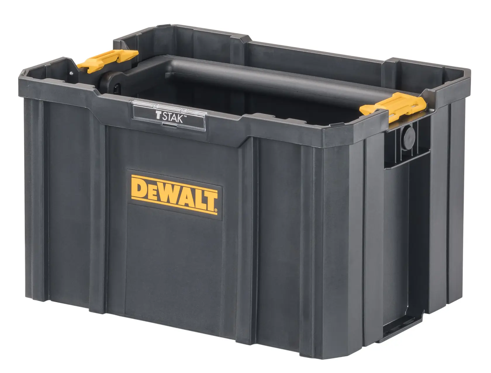 Profile of empty T stak open tote.