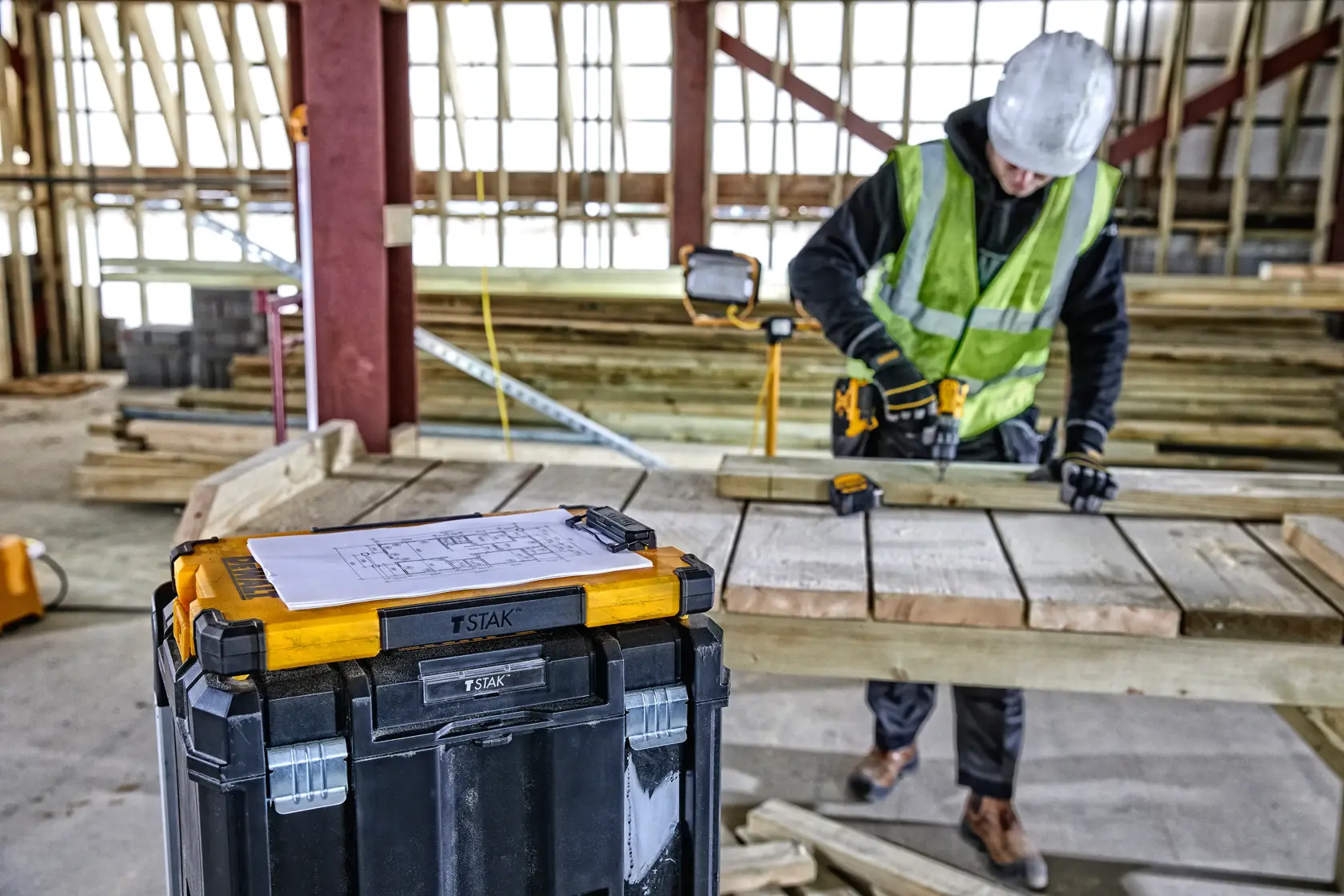 T stak Mobile storage clipboard holding documents in place.