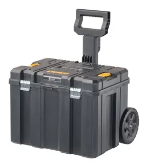 Profile of T stak  Mobile storage deep box on wheels.
