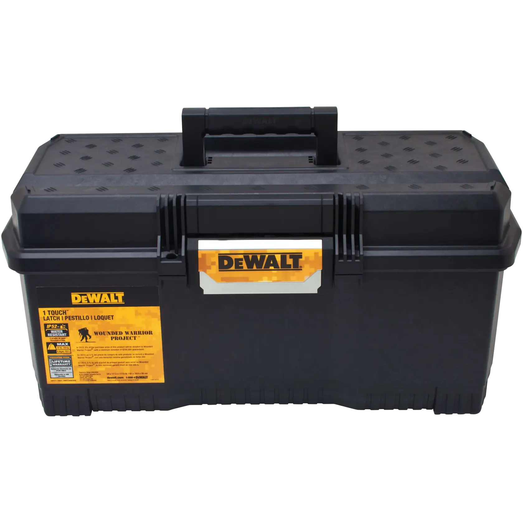 Profile of 24 inch One touch tool box.