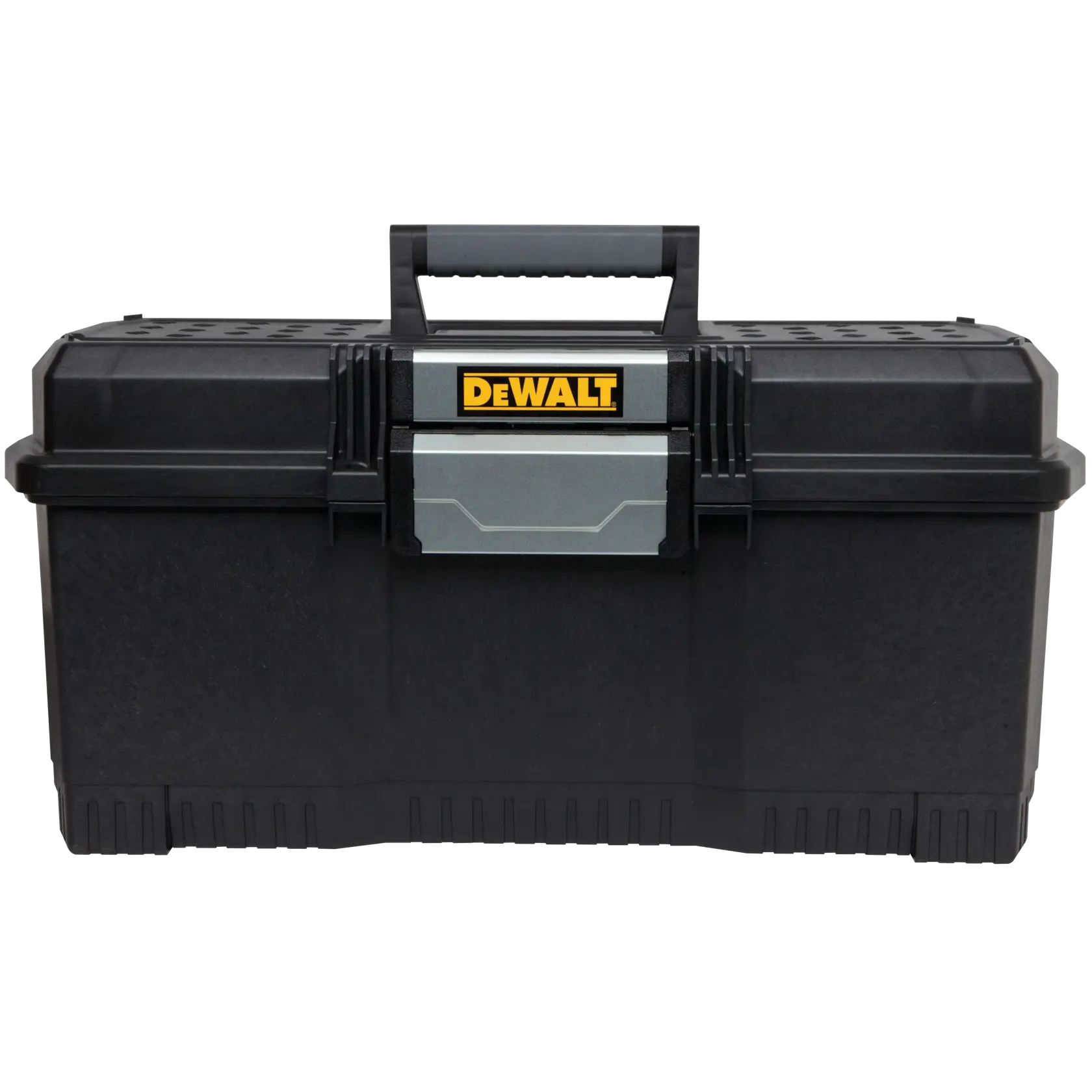 Close up of 24 inch One touch tool box.n