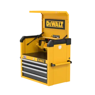 DEWALT 26“ W 4-Drawer Tool Chest Side Angle on White
