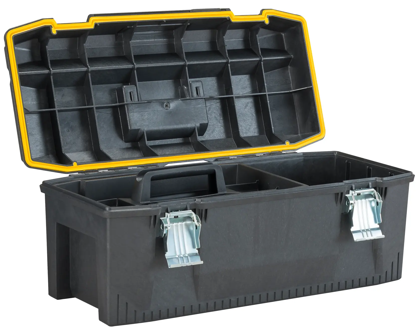 Opened Up 28“ Water Sealed Toolbox on white