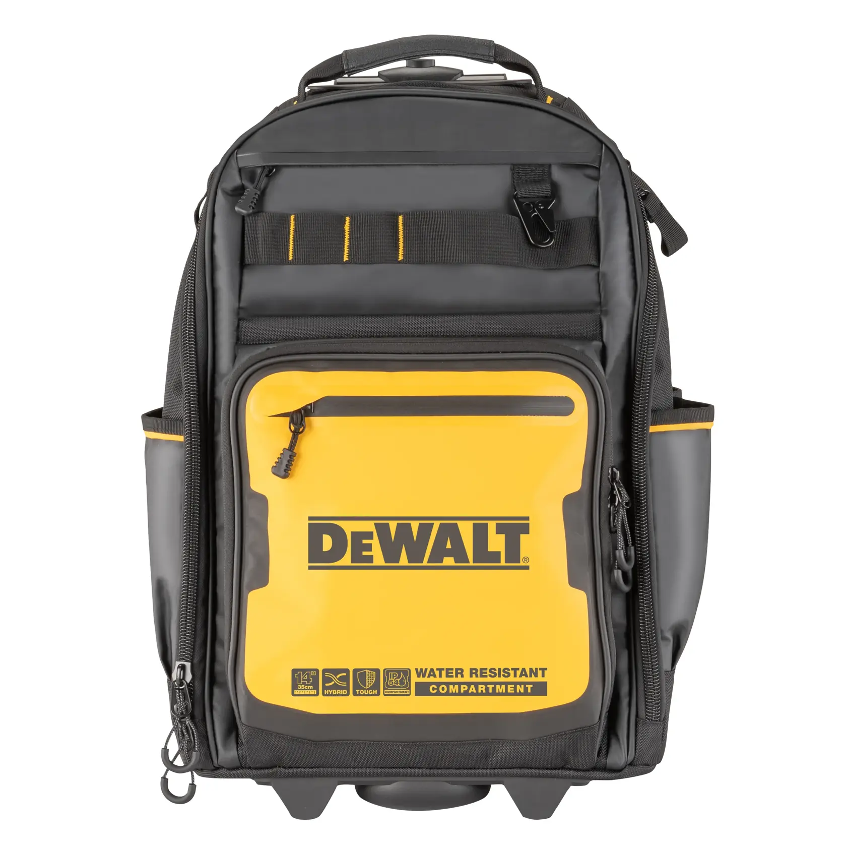 DEWALT PROFESSIONAL BACKPACK WITH WHEELS FRONT FACING