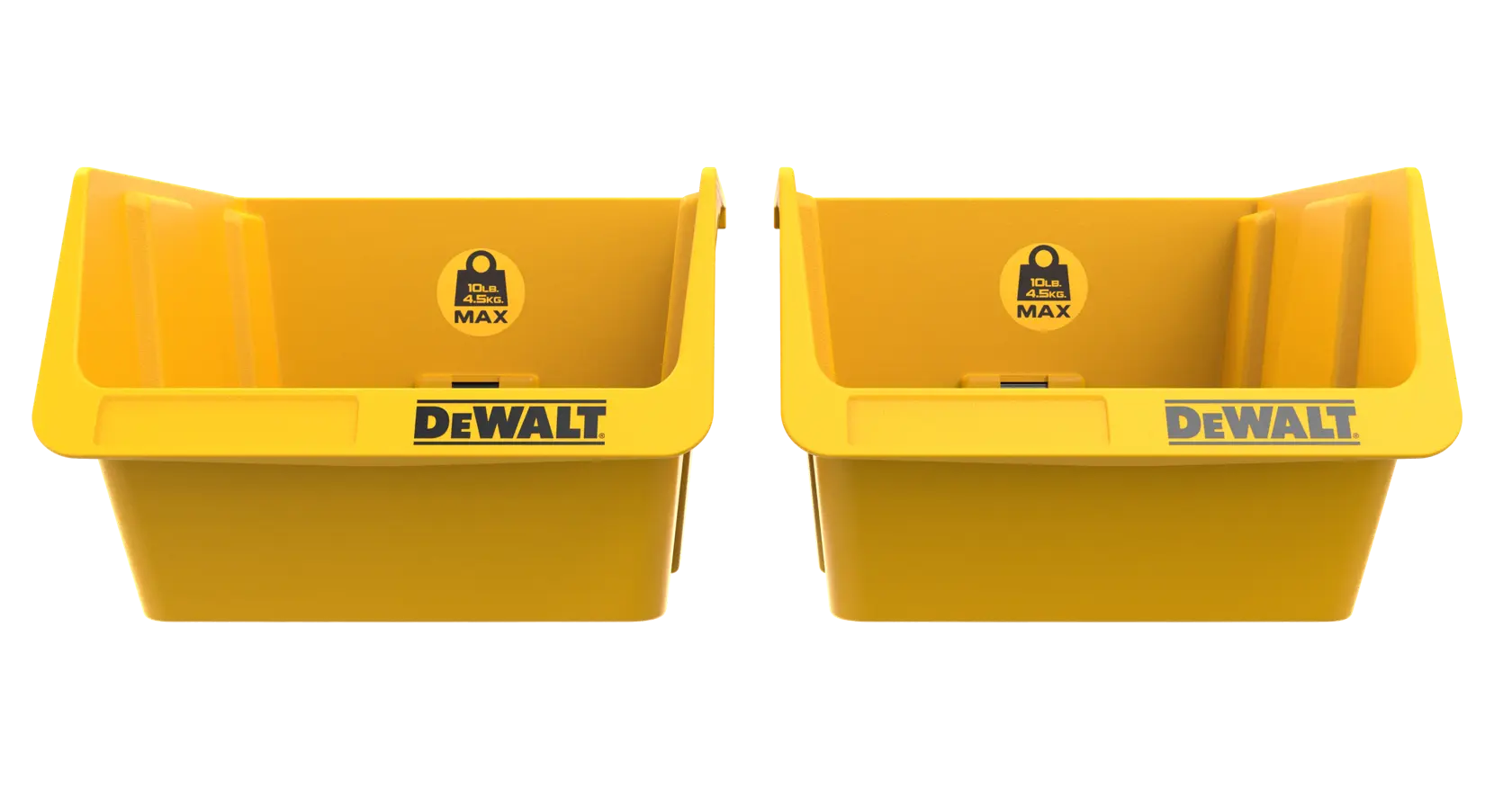 Plastic Bins - 2 Pack On White