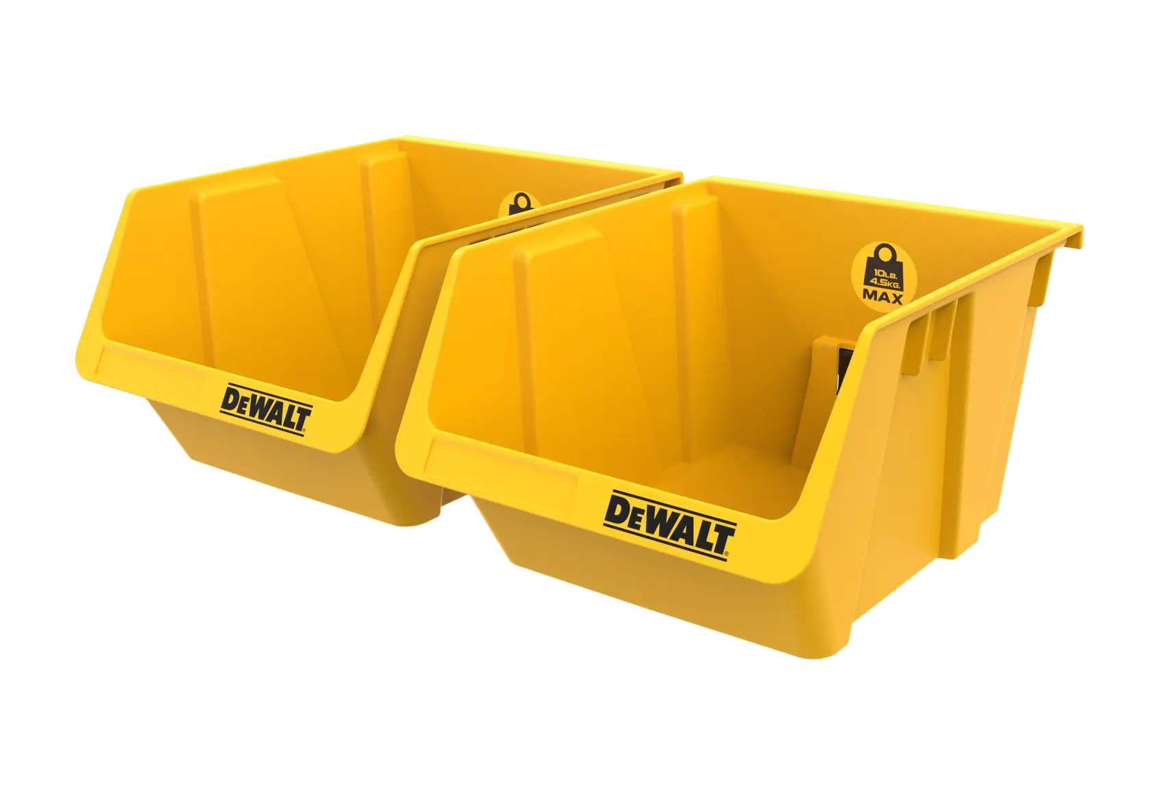 Plastic Bins - 2 Pack On White