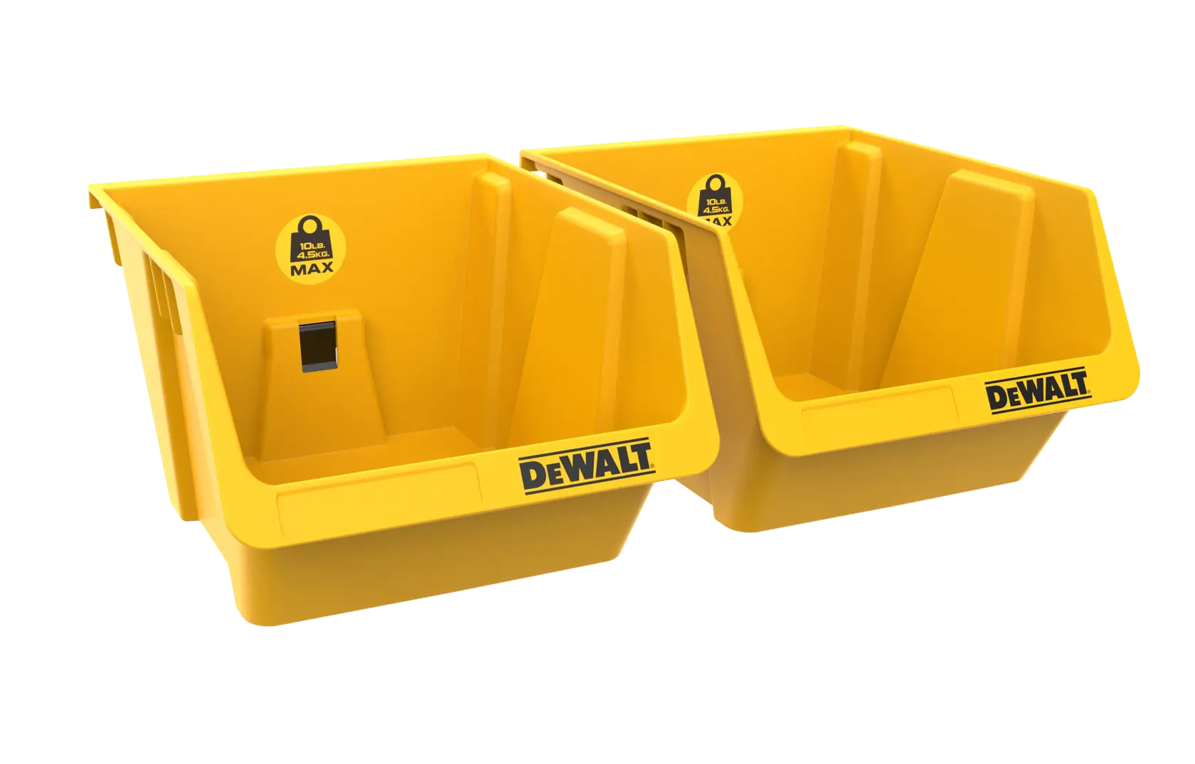 Plastic Bins - 2 Pack On White