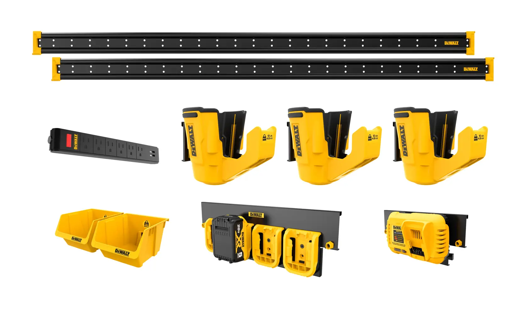 Power Tool Storage on White