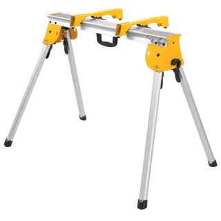 Heavy duty work stand with miter saw mounting brackets.