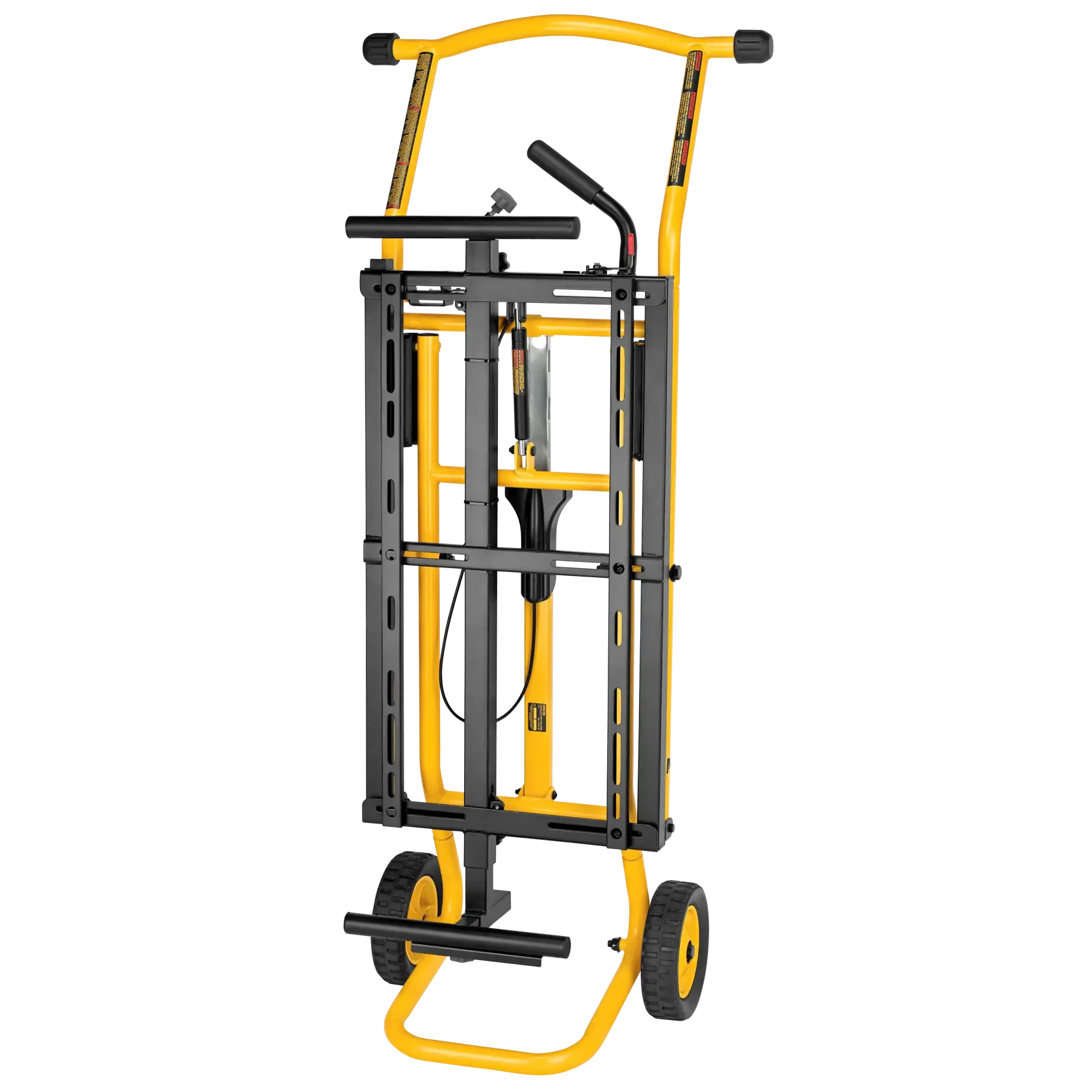 Rolling miter saw stand folded.