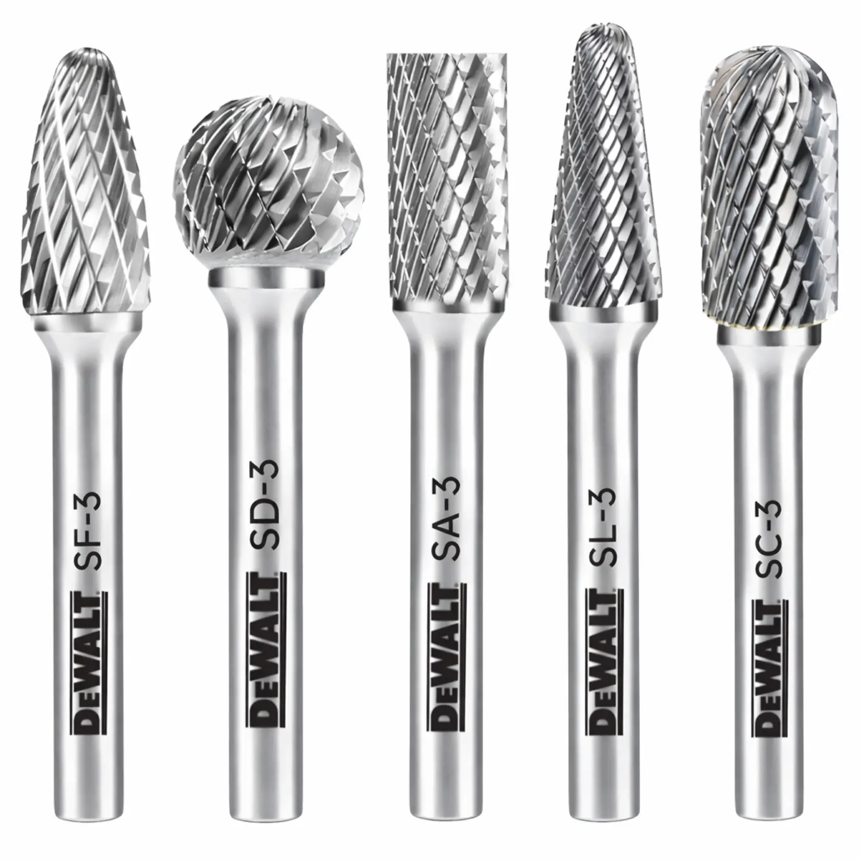 DEWALT® 5 Pack Size 3 Carbide Burrs