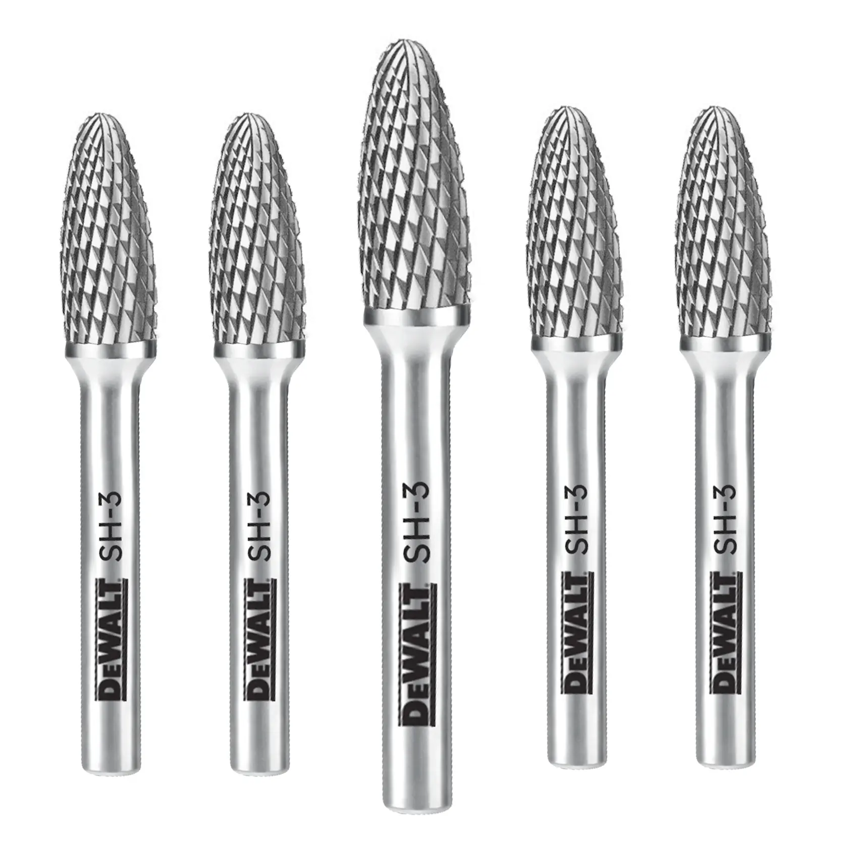 DEWALT® 5 Pack Carbide Burr Size SH-3
