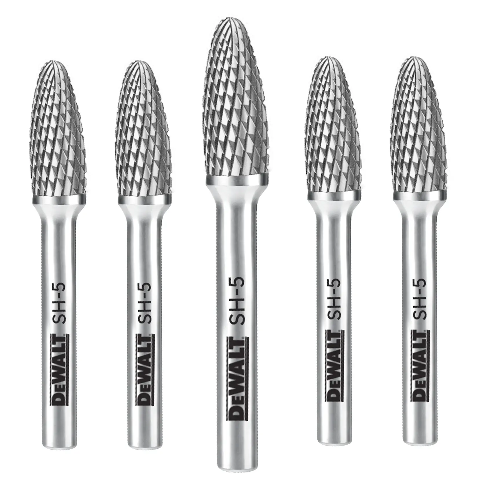 DEWALT® 5 Pack Carbide Burr Size SH-5