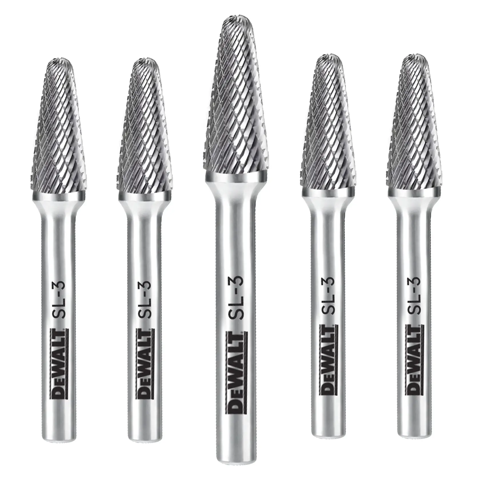 DEWALT® 5 Pack Carbide Burr Size SL-3