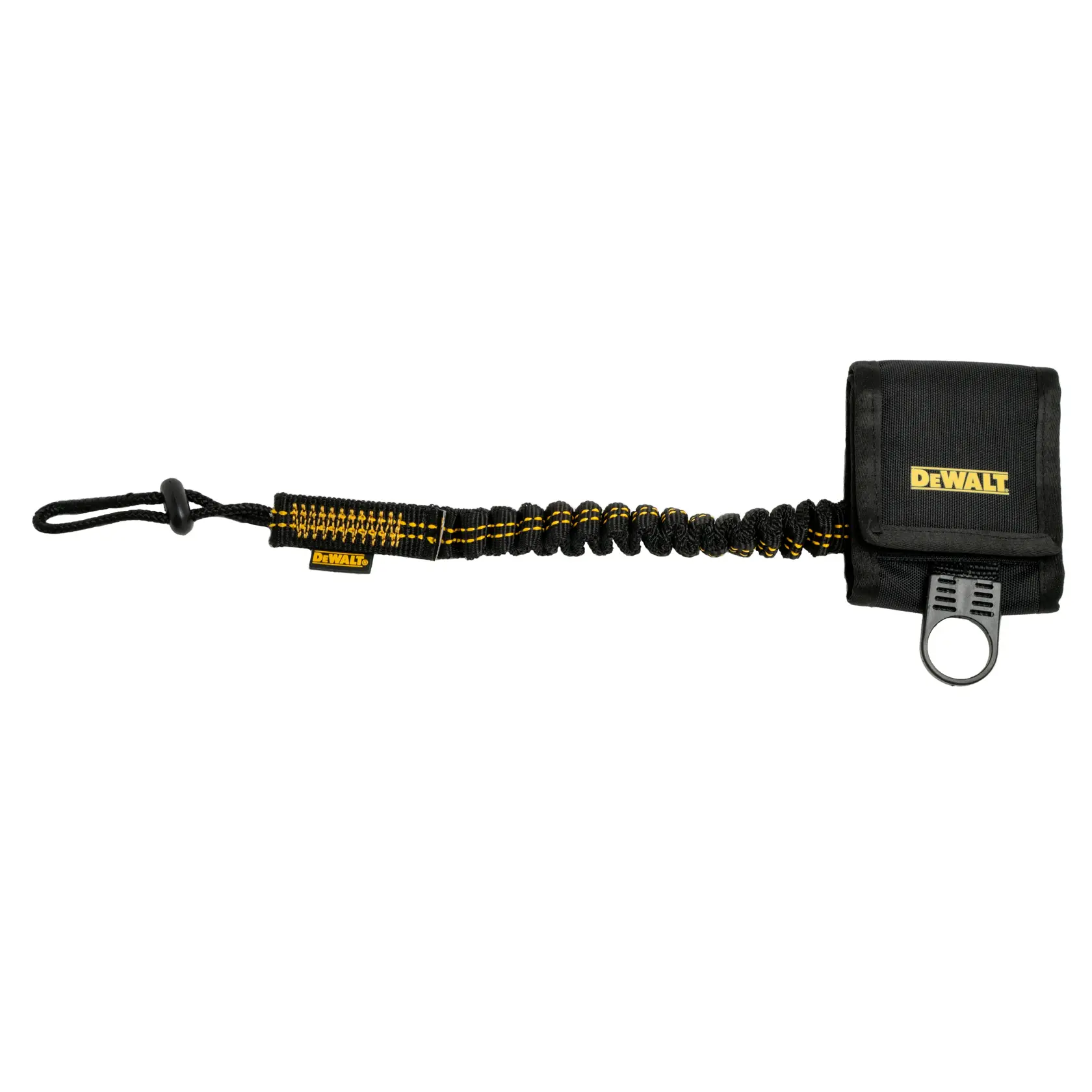 Front view of the  DEWALT Wristband Tool Anchor with Lanyard