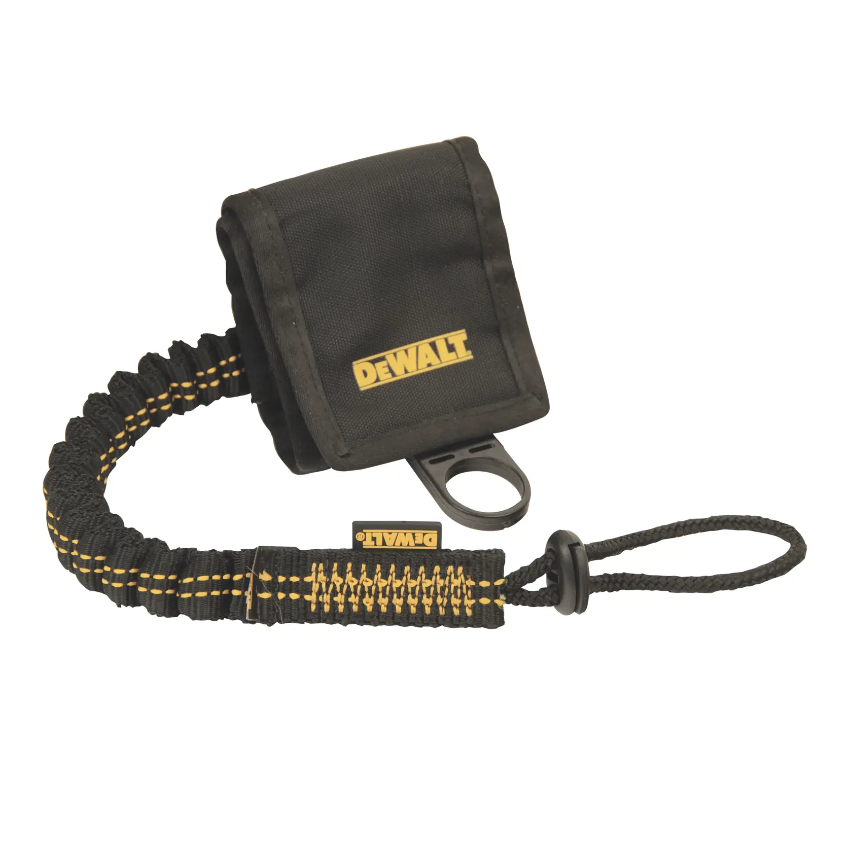 3/4 view of the  DEWALT Wristband Tool Anchor with Lanyard