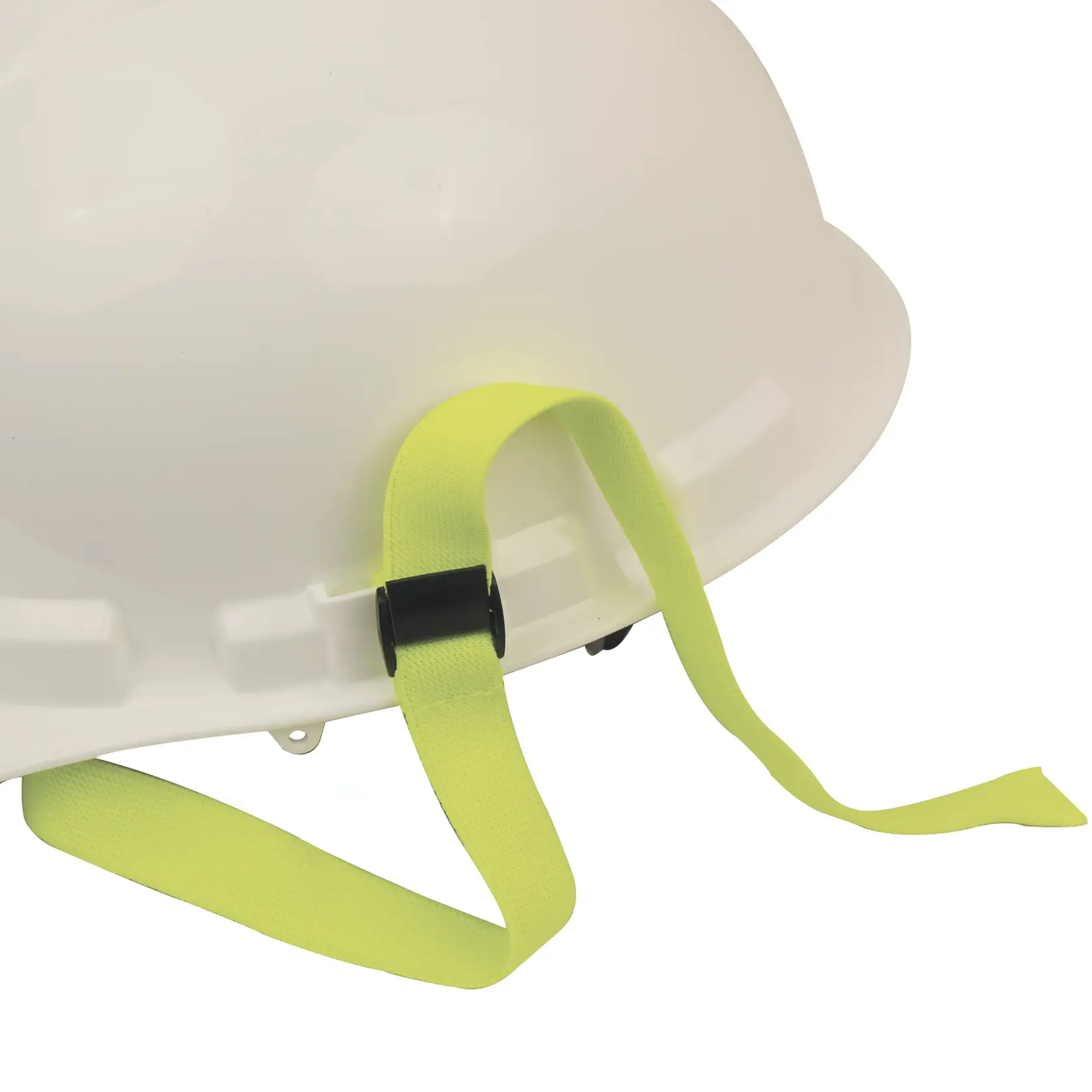 Front view of the DEWALT Hard Hat Lanyard secured to hard hat