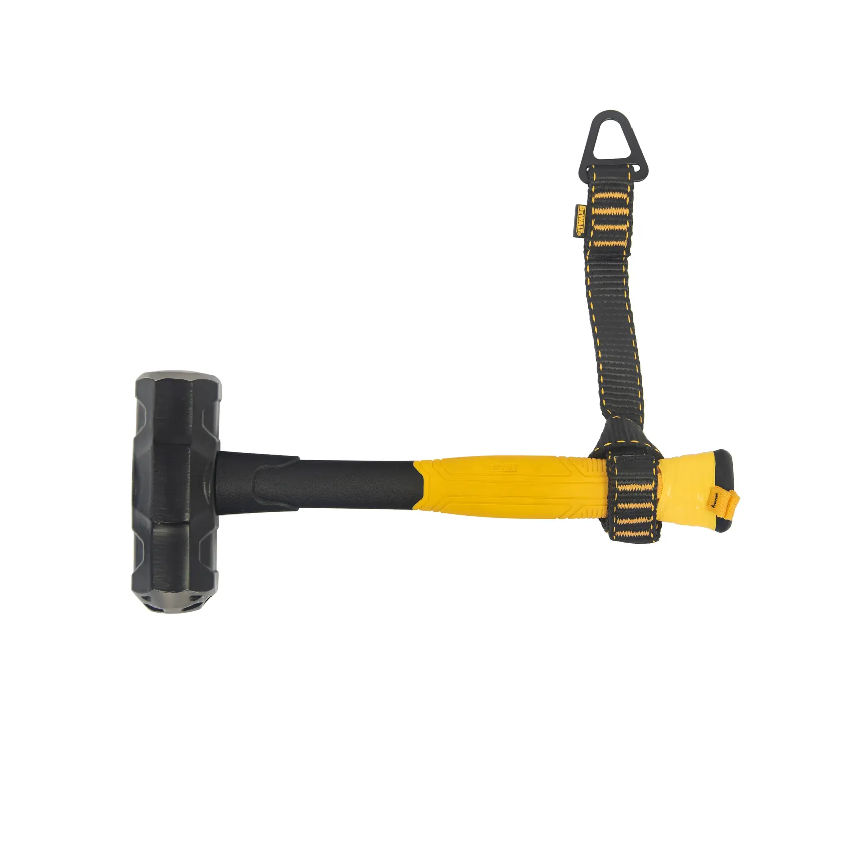 Front view of the DEWALT V-Ring Tool Attachment - Single Wing on a Hammer