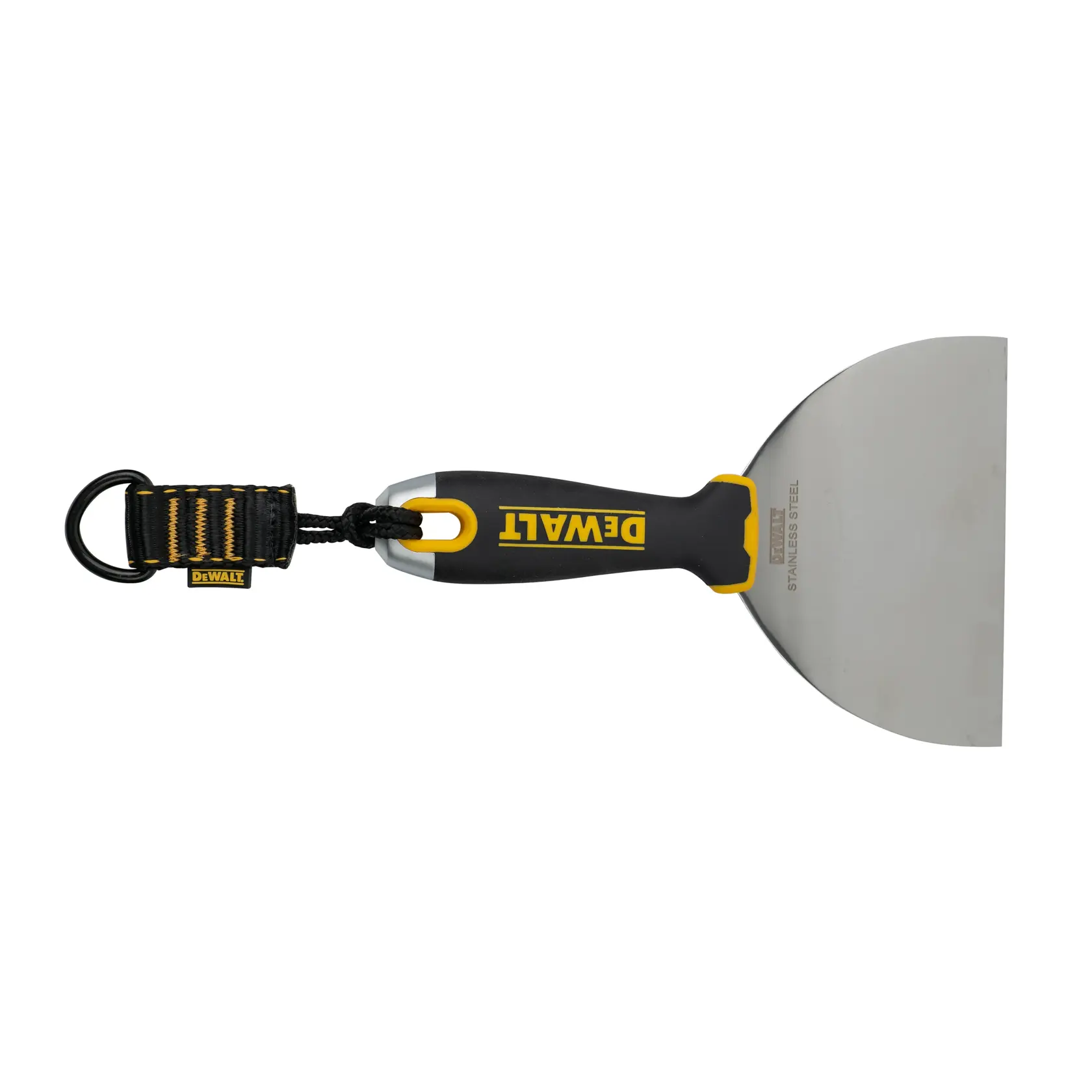 Front view of the DEWALT Cinch Loop Attachment on a spatula