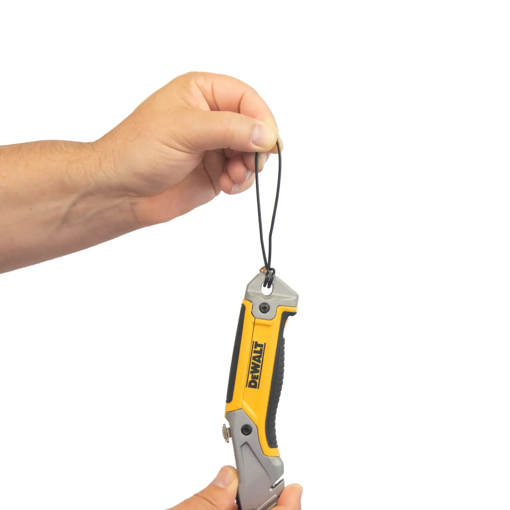Front view of the Wire Tool Attachment on a utility knife