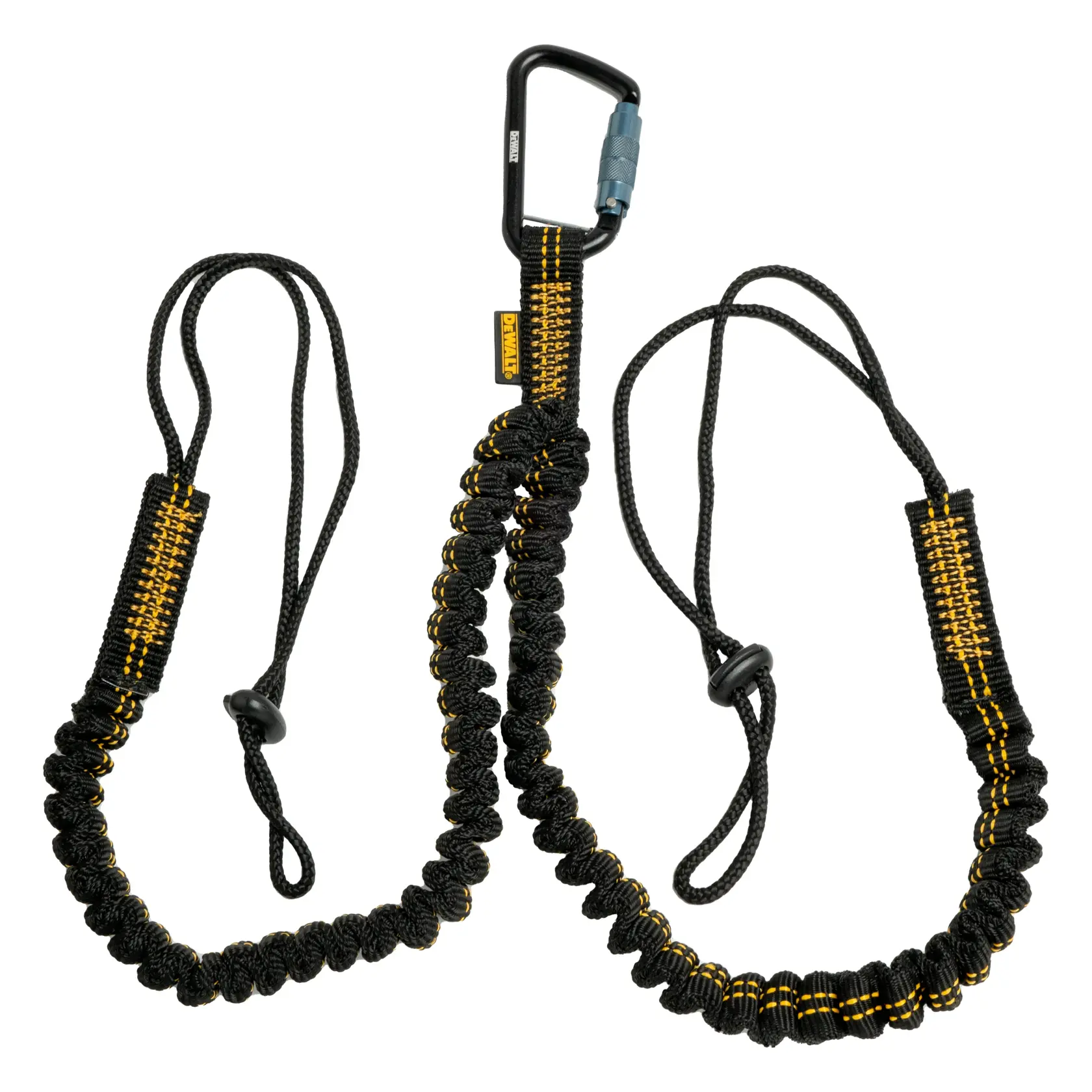Front view of the DEWALT Twin Leg Tool Lanyard, 15 lb. capacity
