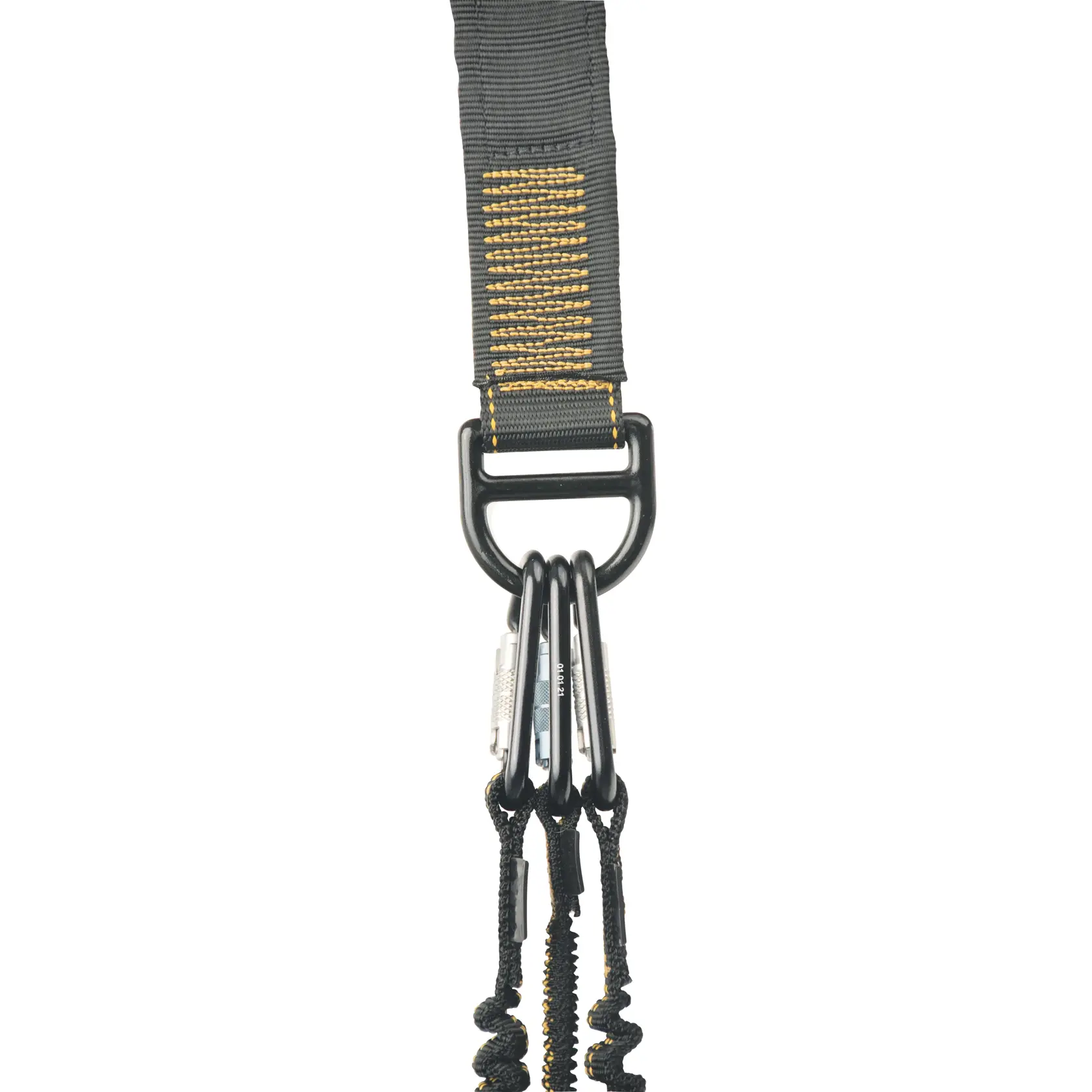 Front view of the DEWALT Tool Anchor Strap with lanyards attached