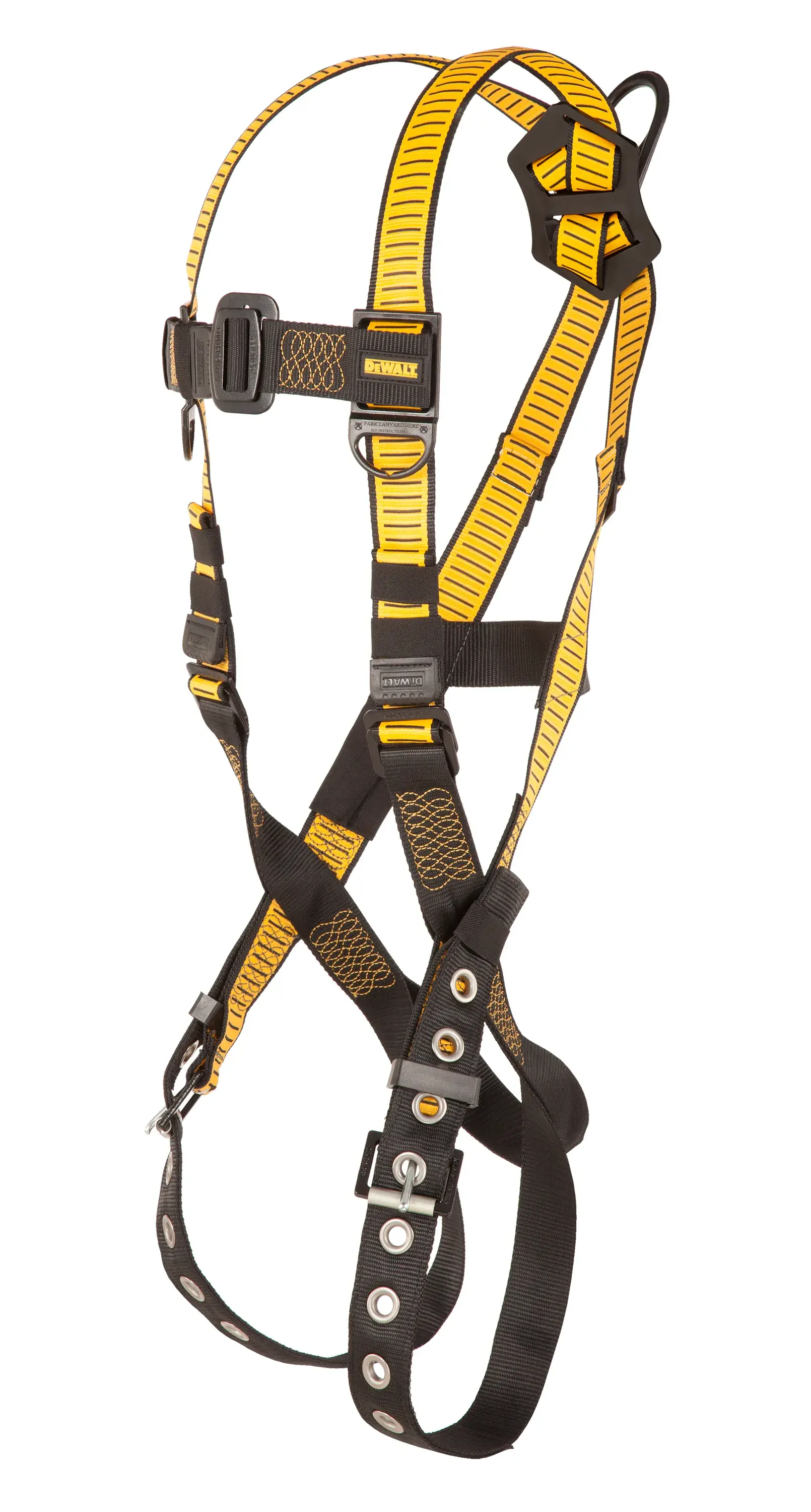 3/4 Left view of DEWALT D1000 HARNESS Vest Style, 5 Point Adjustment with Tongue Buckle Legs