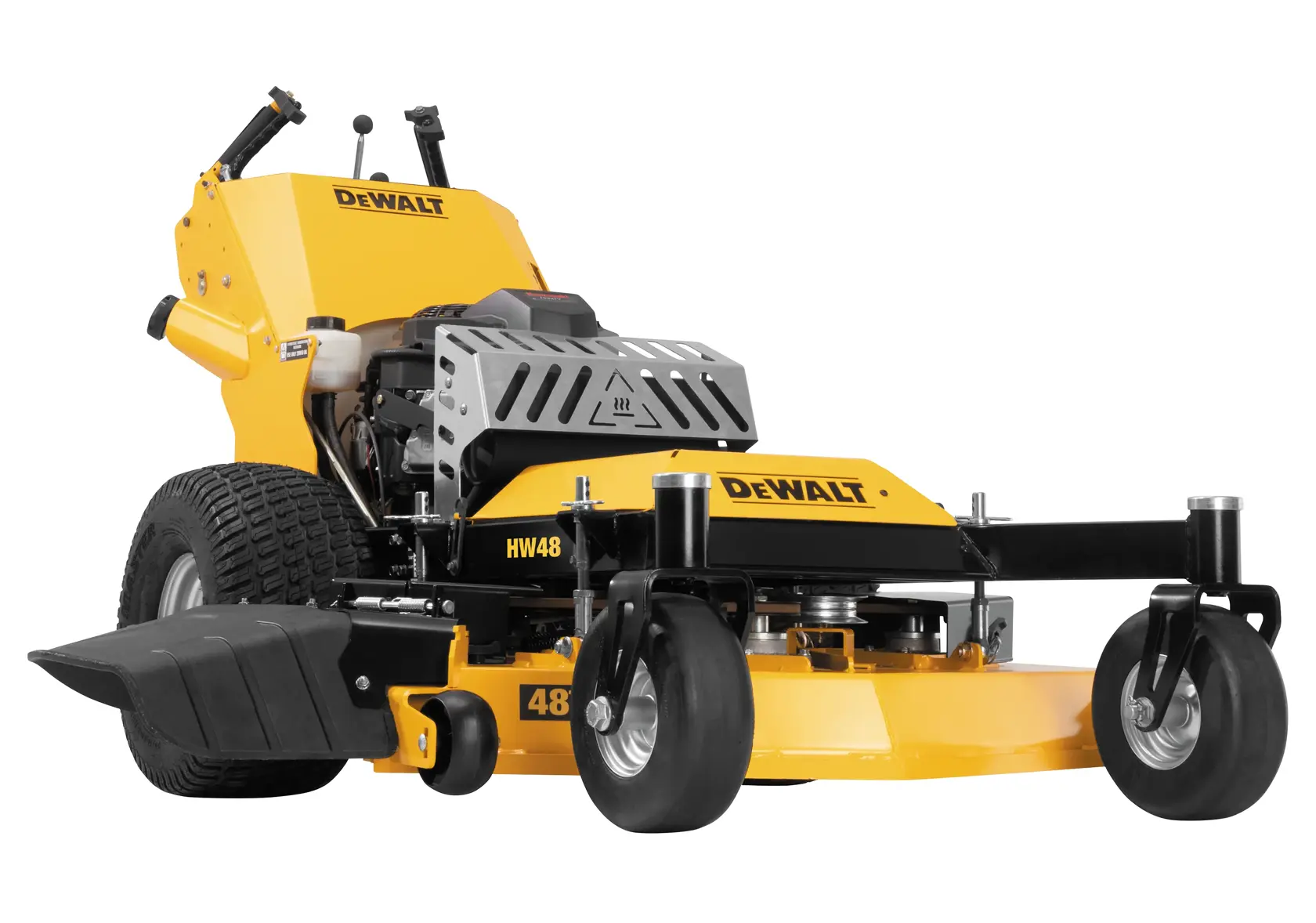 Profile of 48 inch Kawasaki Gas Hydrostatic Commercial Hydro Walk Mower.