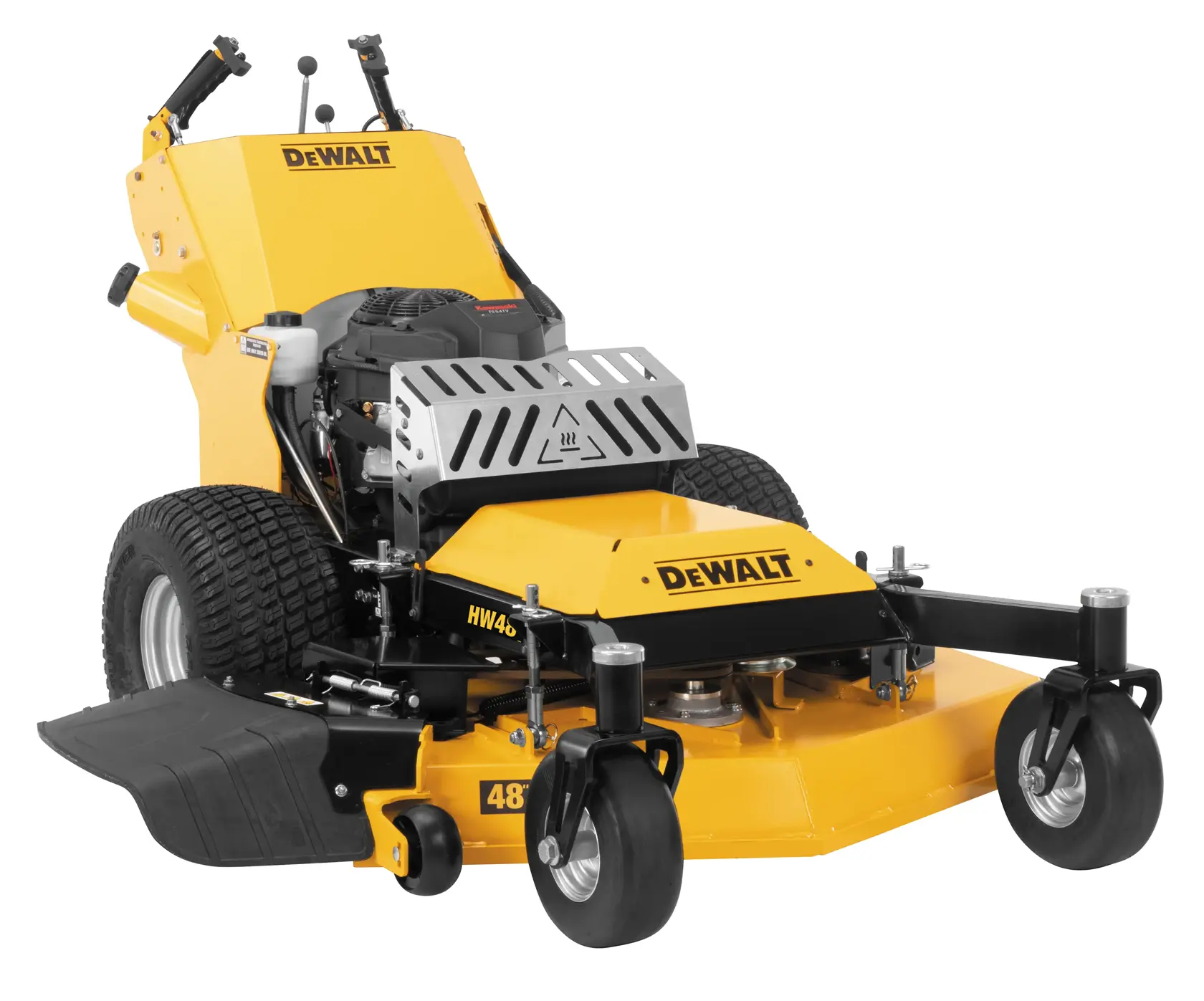 Profile of 48 inch Kawasaki Gas Hydrostatic Commercial Hydro Walk Mower.