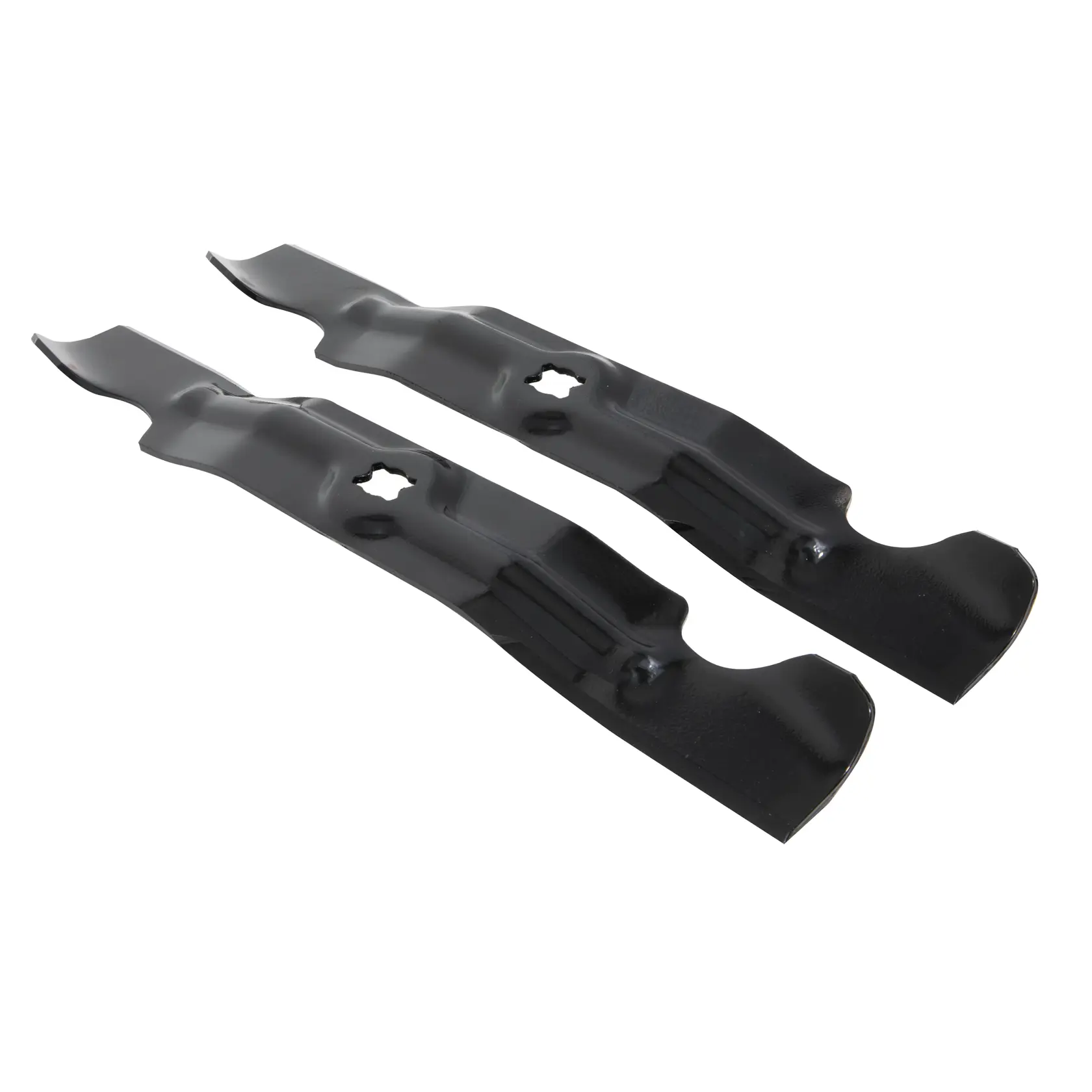 Right profile of 33 inch Wide area mower blade set.