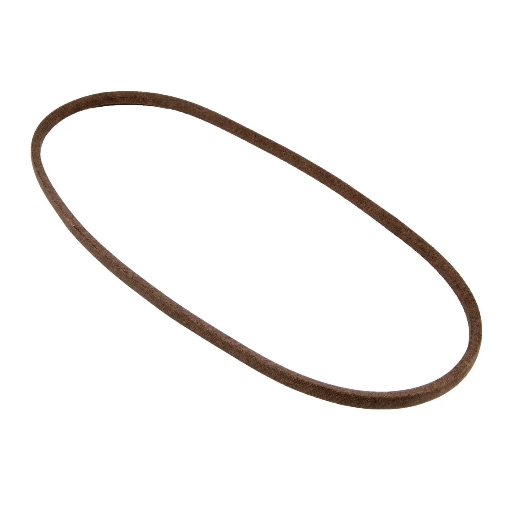 A brown V-belt drive belt shown against a white background.