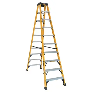 10 foot Fiberglass Twin Front Step Ladder.