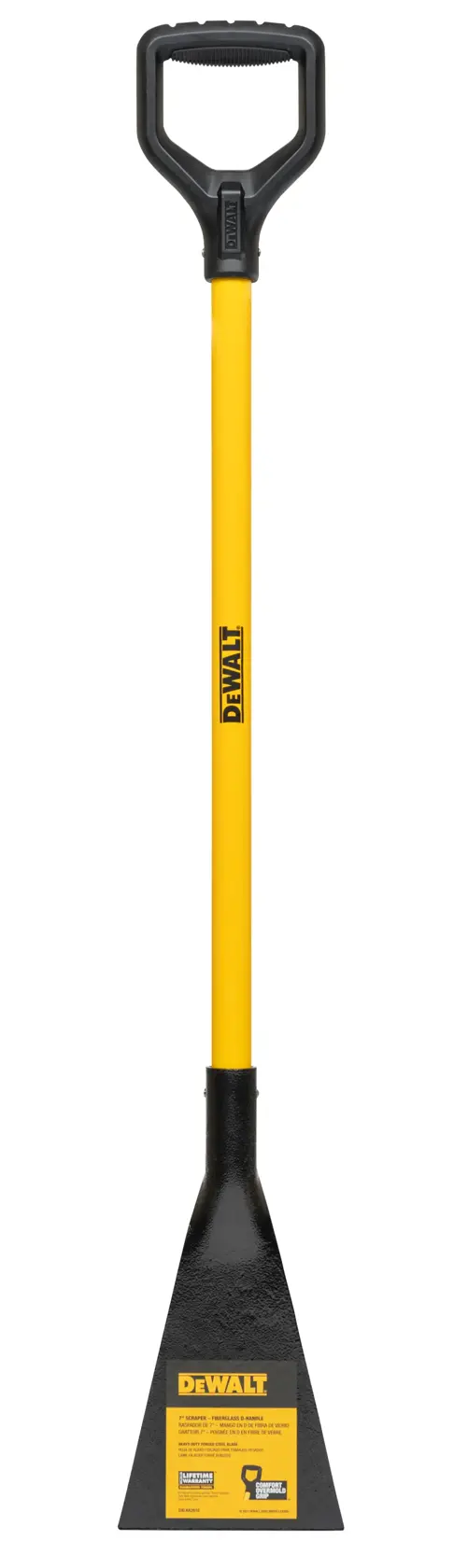 32 inch Fiberglass D-Handle Scraper on white background