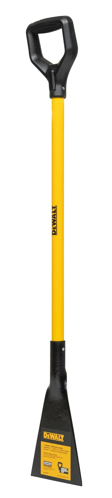 32 inch Fiberglass D-Handle Scraper on white background